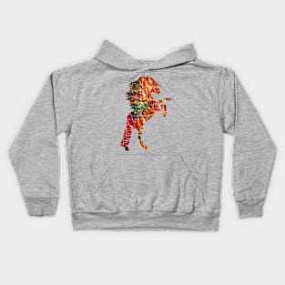 Electric horse silhouette Kids Hoodie